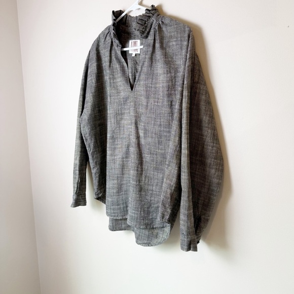 A Shirt Thing 100% Cotton Penelope brown/grey metallic  Shirt Blouse Top M - Picture 2 of 10